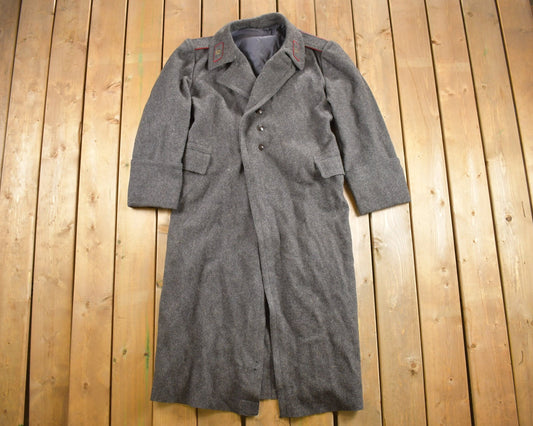 Vintage 1950s US Military 100% Wool Jacket / Wool Jacket / WWII Jacket / Outdoor / Winter / Cozy Trench Coat / United States Military