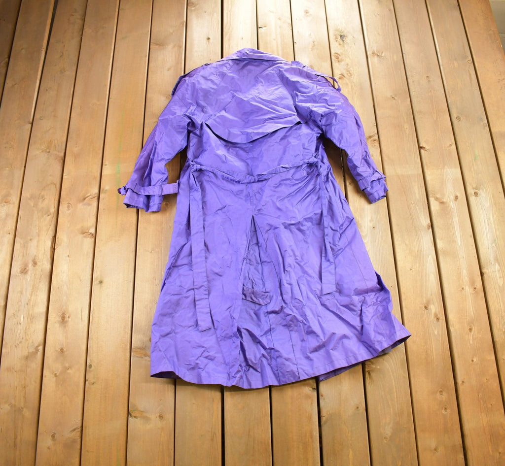 Vintage 1990s J Gallery Purple Trench Coat