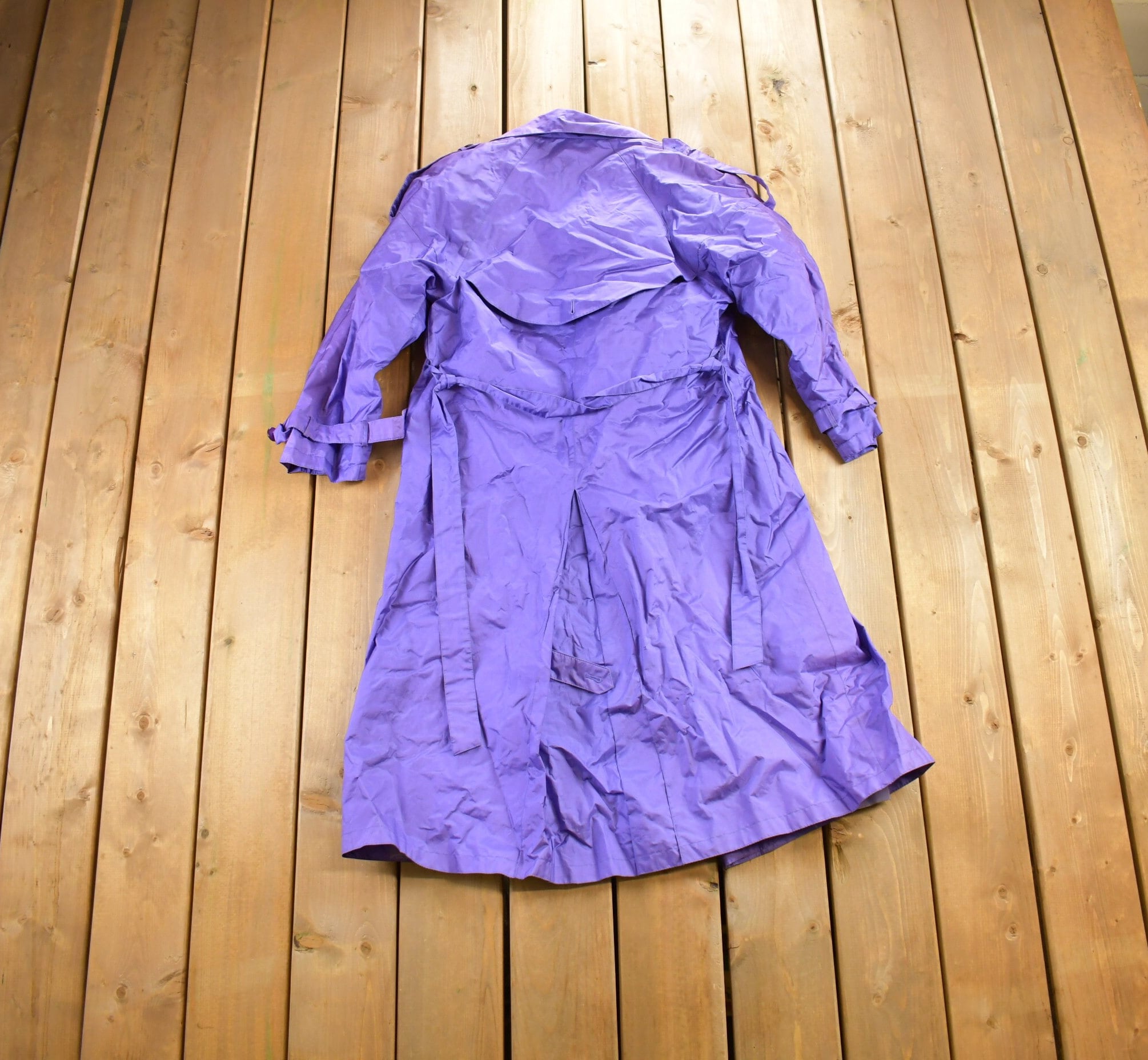 Vintage 1990s J Gallery Purple Trench Coat