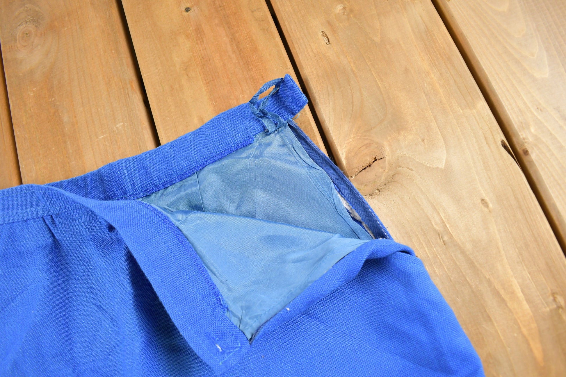 Vintage 1970s Blank Blue Skirt Size 28 Waist  True Vintage  Vintage Skirt  Retro Style  Blue Skirt
