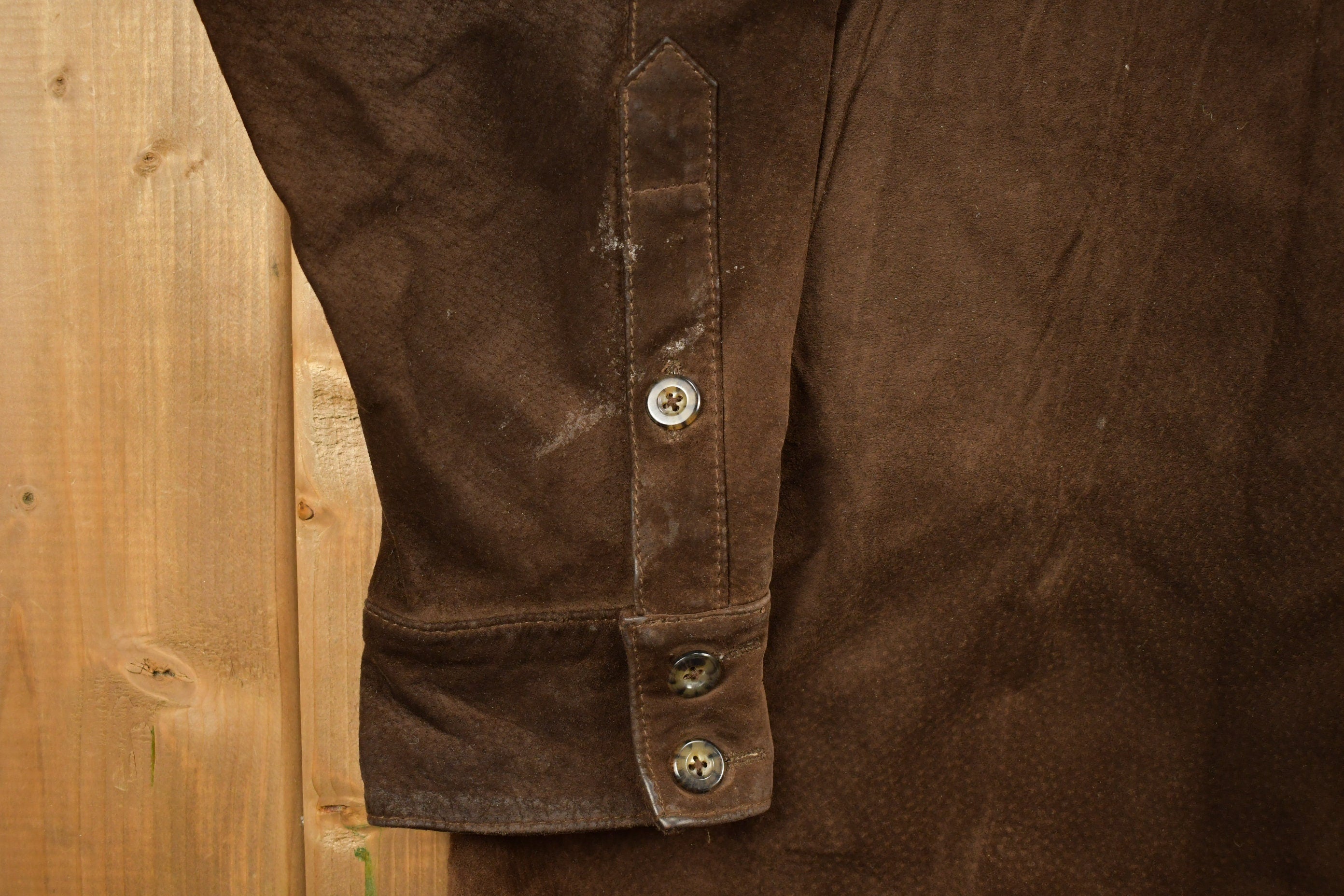 Vintage 1980s Lord and Taylor 100% Leather Button Up Shirt