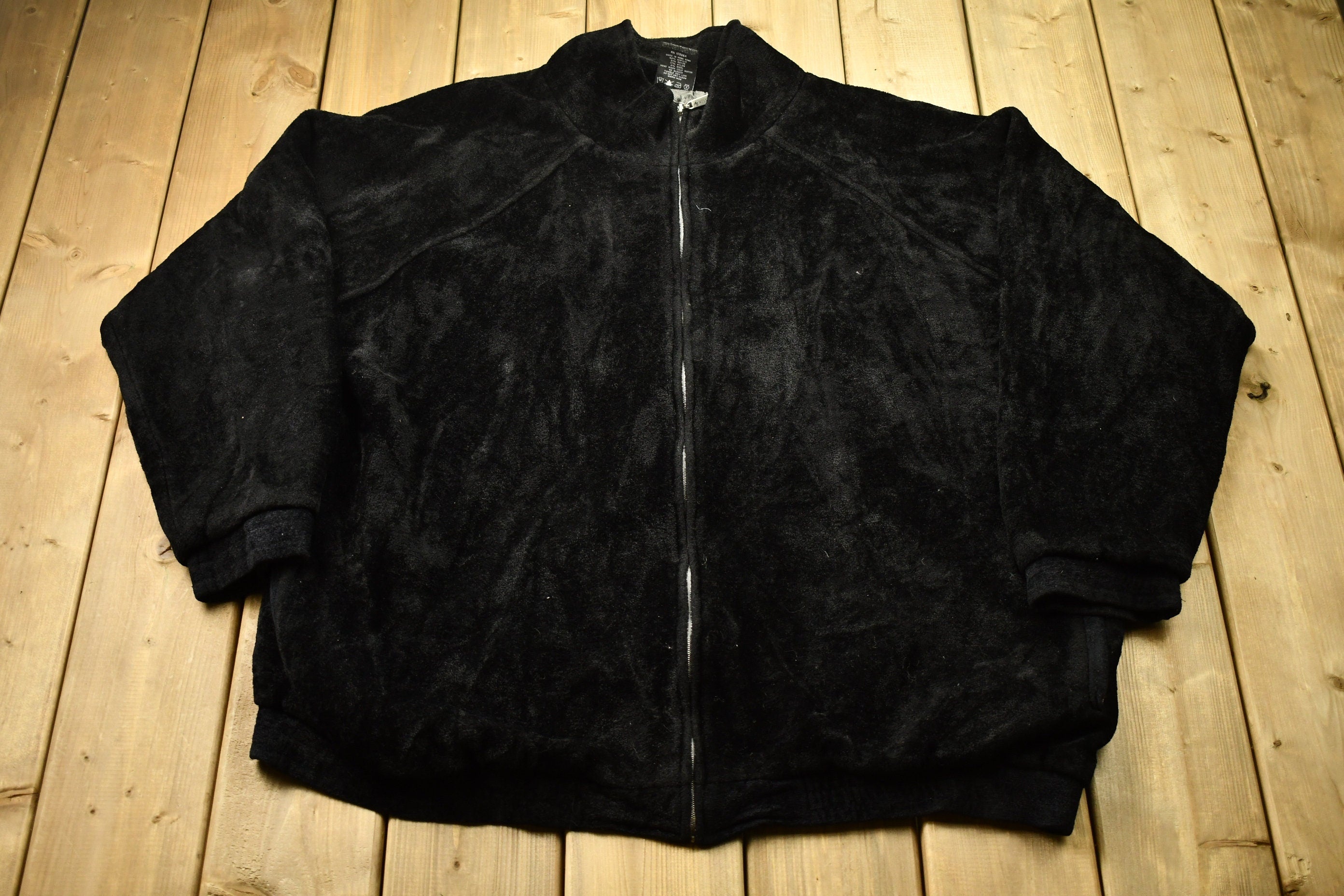 Vintage 1990s Wissam Embroidered Fur Coat