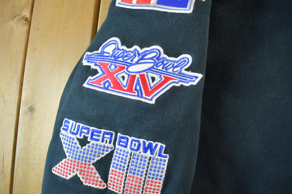 Vintage 2000s NFL Pittsburgh Steelers 6x Super Bowl Champions Embroidered Varsity Jacket Men's 2XL