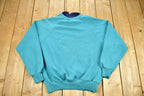 Vintage 1980s Embroidered Hearts Graphic Raglan Cut Crewneck