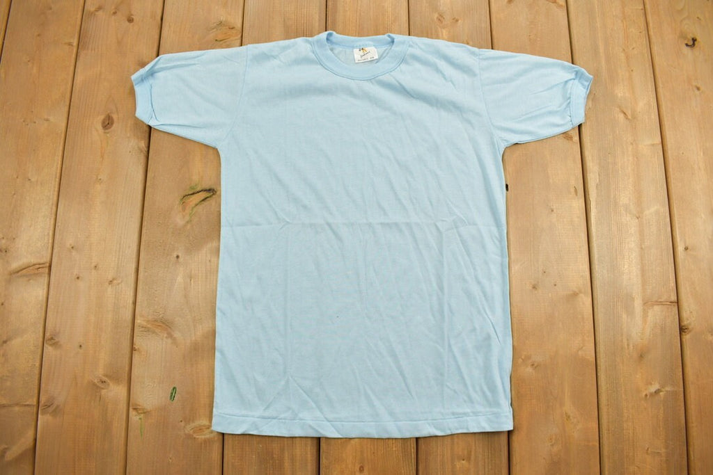 Vintage 1980s Blue Blank T Shirt
