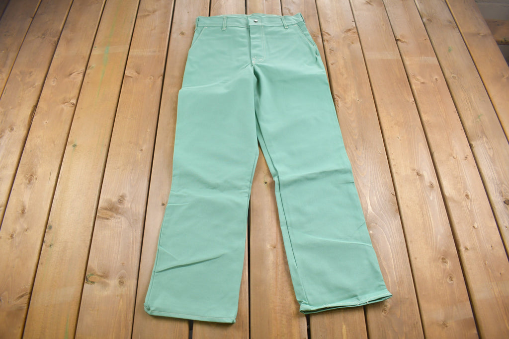Vintage 1980's Seafoam Green Straight Leg Jeans 32 x 32