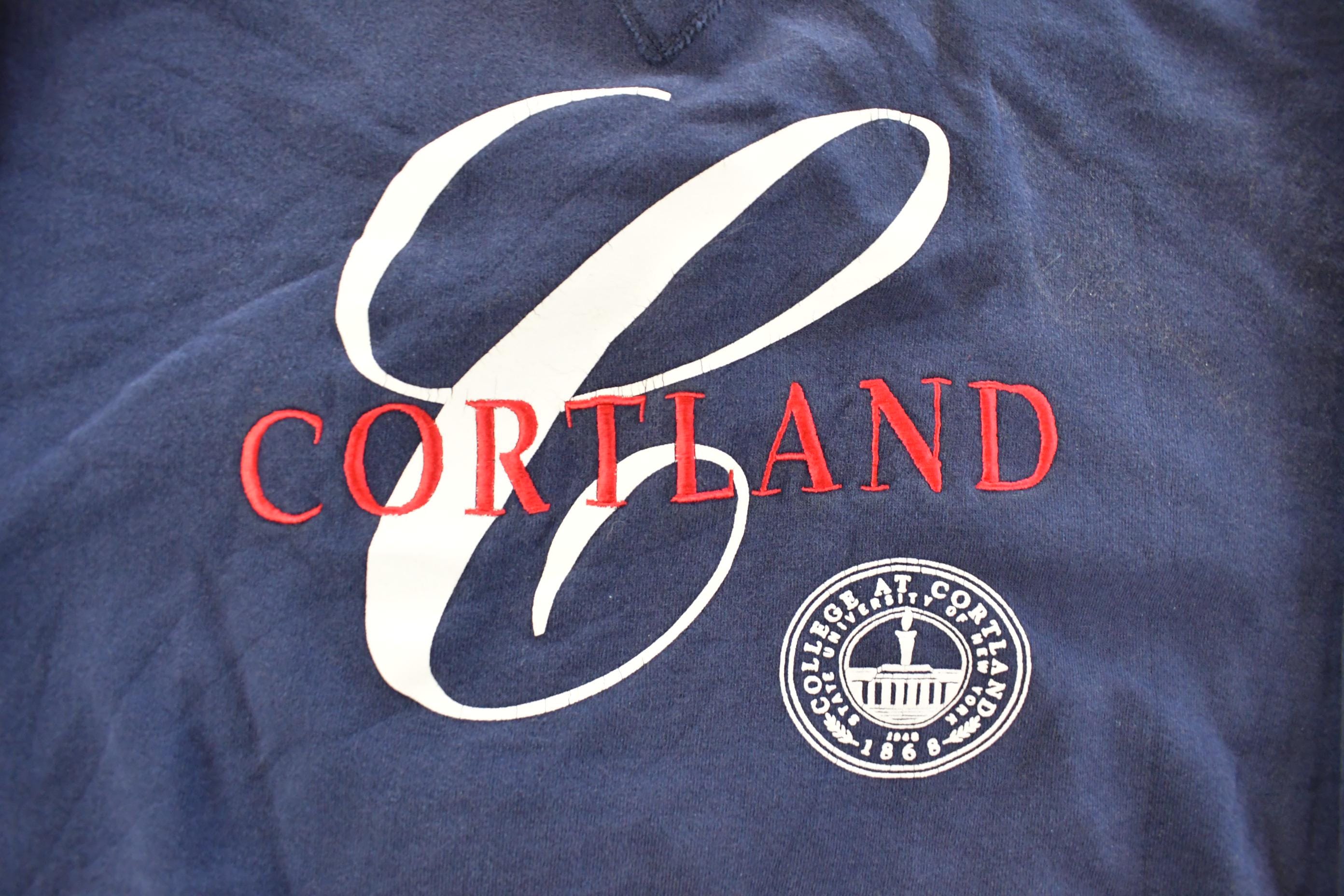 Vintage 1990s College at Cortland Collegiate Crewneck Sweatshirt Men's XL