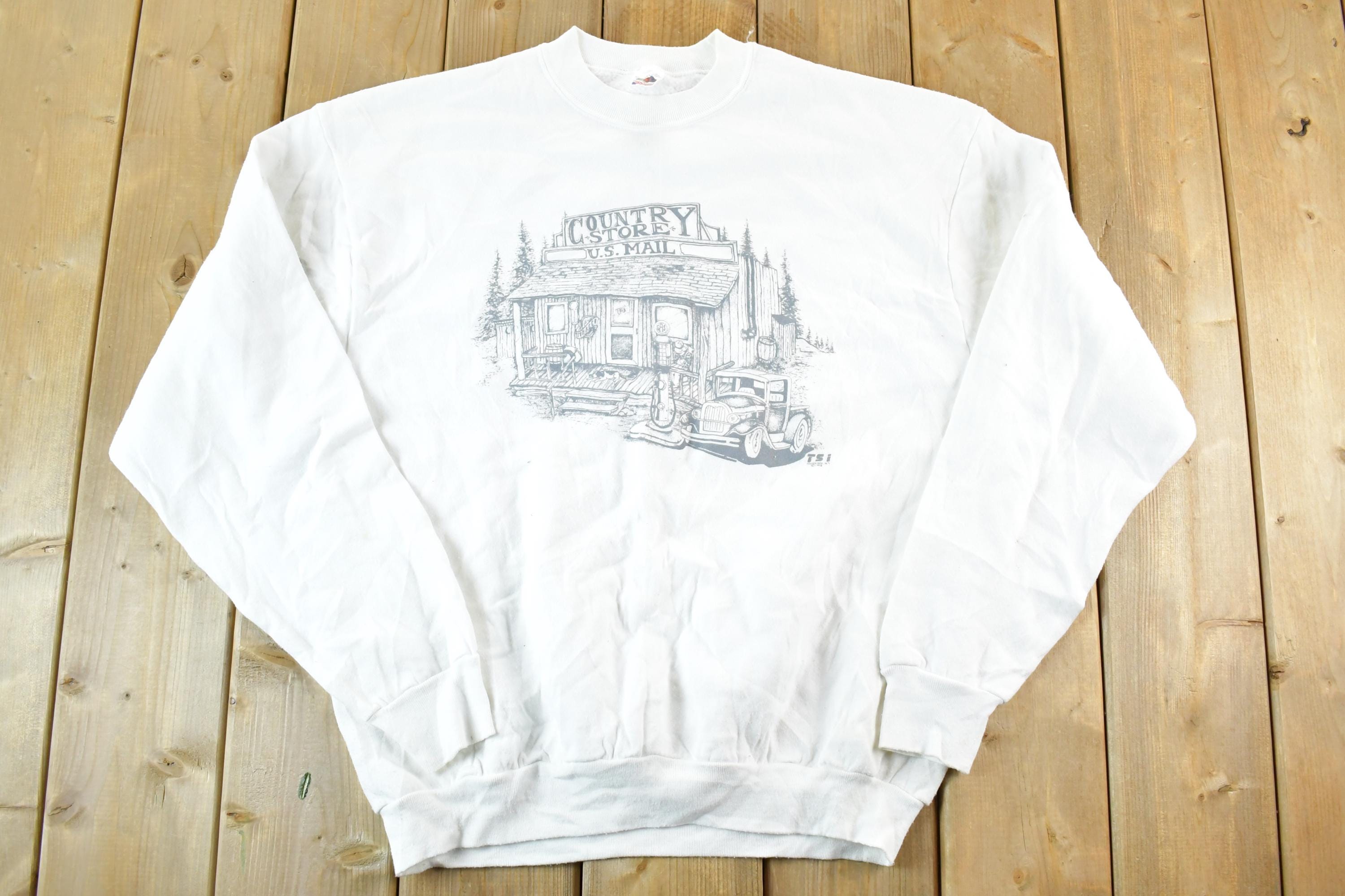 Vintage 1990s Country Store Crewneck Sweatshirt Mens XL