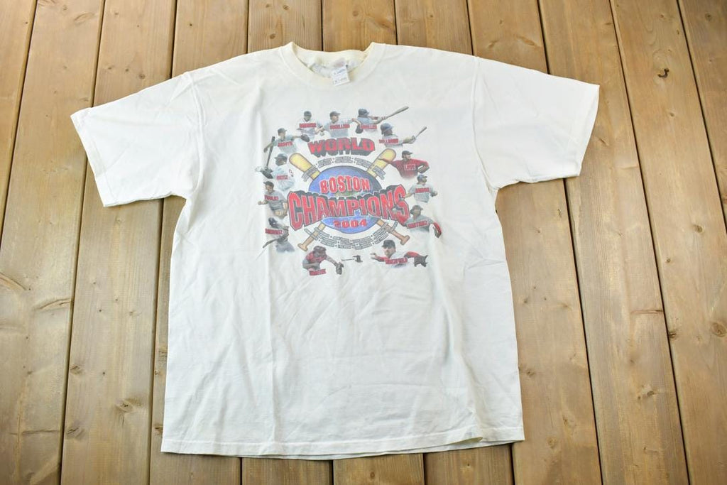 Vintage 2004 Boston Red Sox World Series Champions MLB Graphic T-Shirt