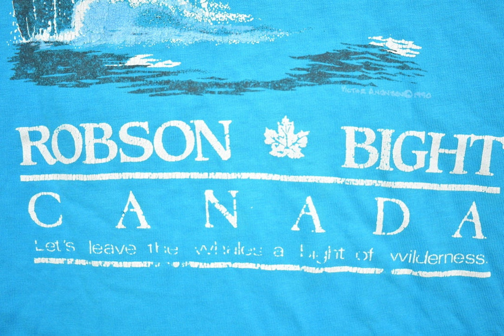 Vintage 1990s Tsitika Valley Vancouver Canada T-Shirt  Souvenir T Shirt  Whale Theme  Made In USA  Vacation Tee  Travel & Tourism