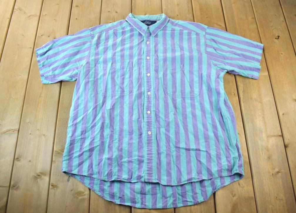 Vintage 1990s Woolrich Striped Button Up