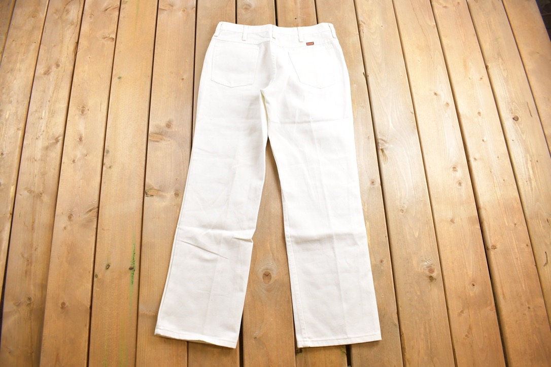 Vintage 1980s White Rustler Jeans Size 32 x 29.5