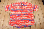Vintage 1990s Willie Esco All Over Print Button Up Shirt