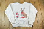 Vintage 1990s Anne Geddes Christmas Crewneck Sweatshirt Made In USA