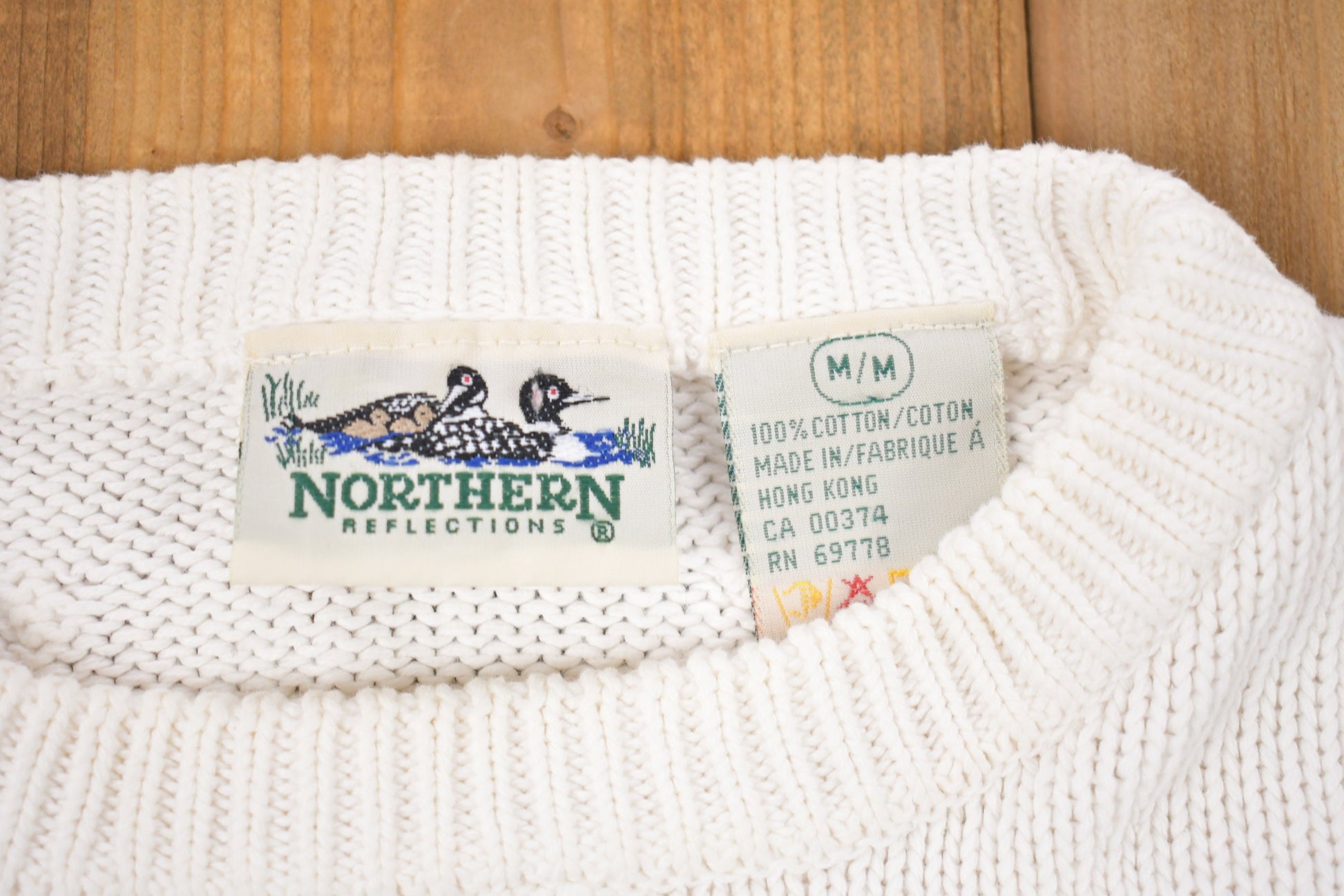 Vintage 1980s Northern Reflections Floral Print Knitted Sweater / Vintage 80s Crewneck / Pattern Sweater / Hand Knit / Pullover Sweatshirt