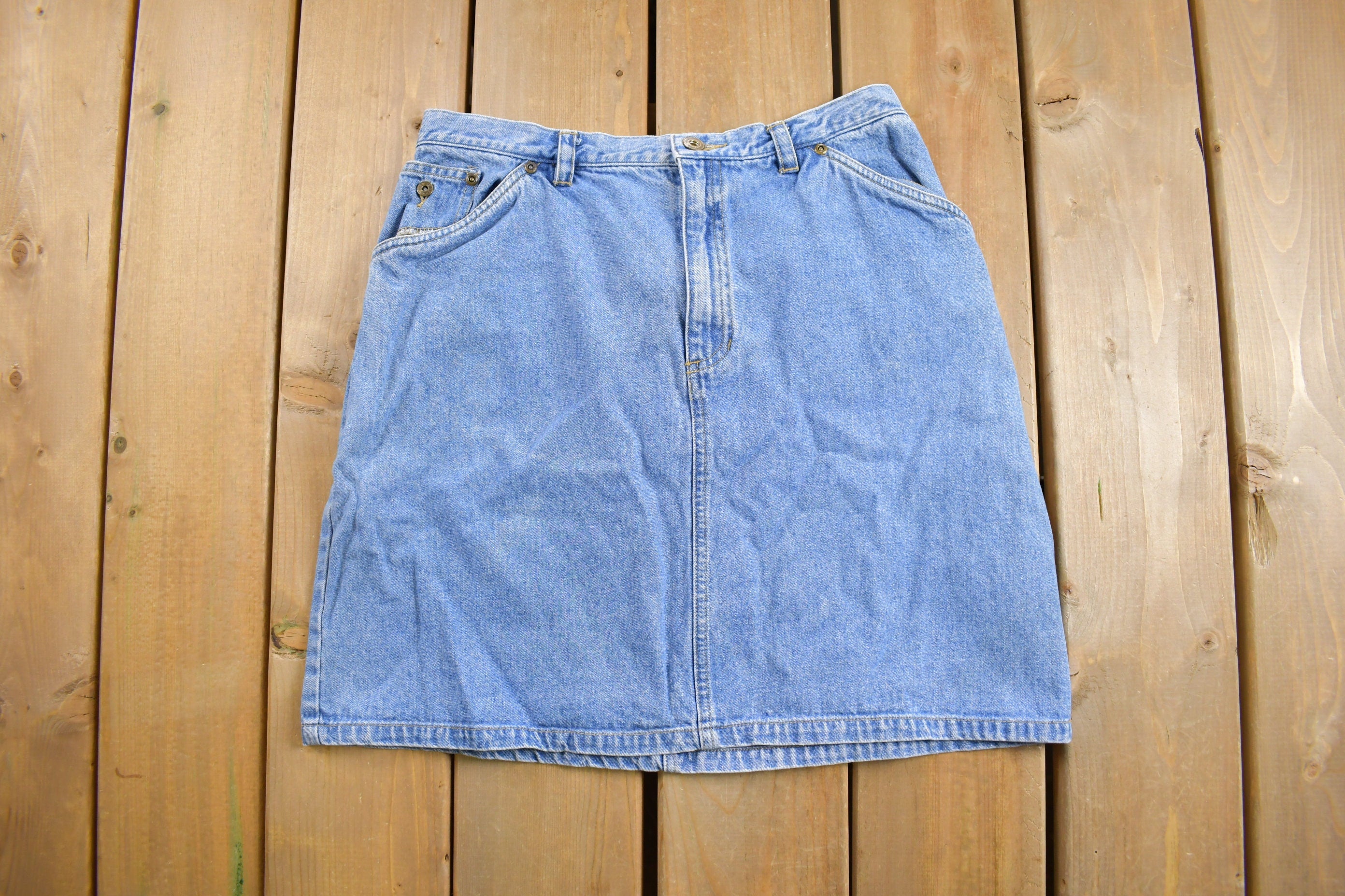 Vintage 1990s Liz Claiborne Denim Skirt Size 28
