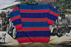 Vintage 1990s Striped 3D Knit Sweater