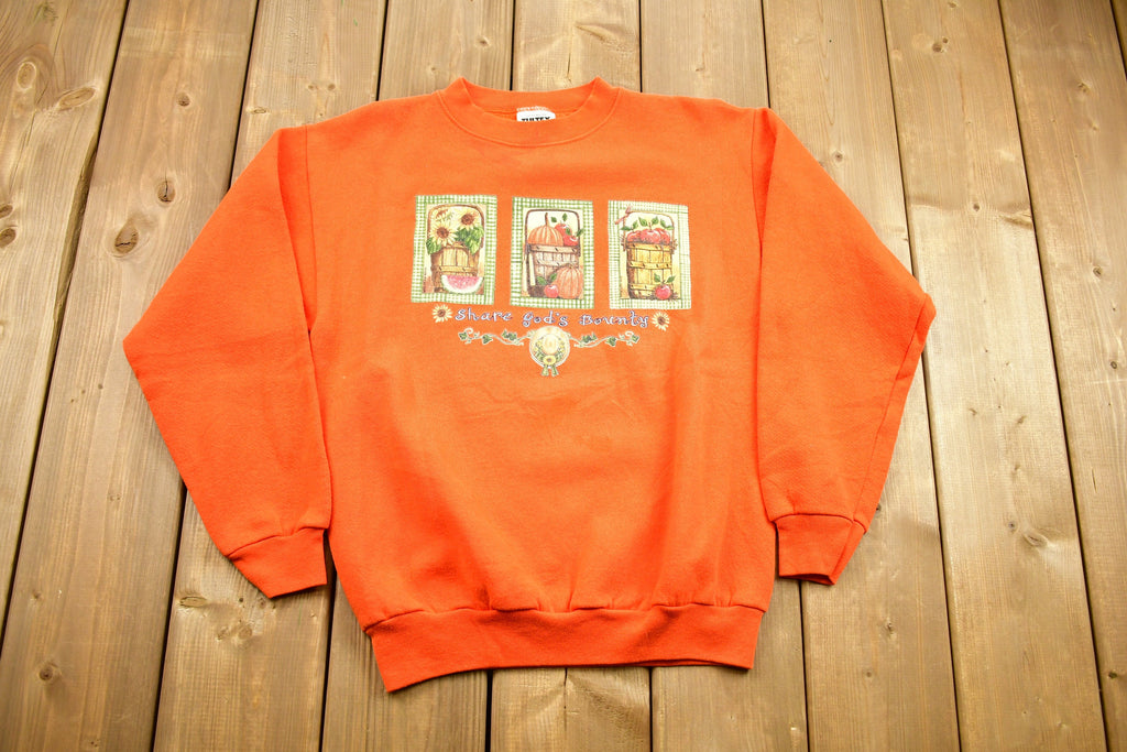 Vintage 1990s Autumn Fall Graphic Crewneck