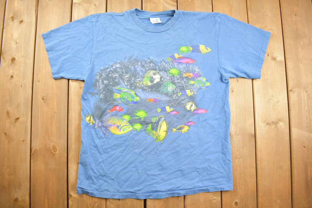 Vintage 1990s Tropical Fish Graphic T-Shirt