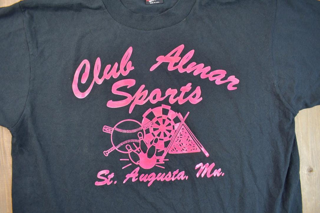 Vintage 1990s Club Almar Sports St. Augusta Mn Souvenir Travel T-Shirt