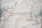 Vintage 1990s Winter Lighthouse All Over Print Crewneck Sweatshirt