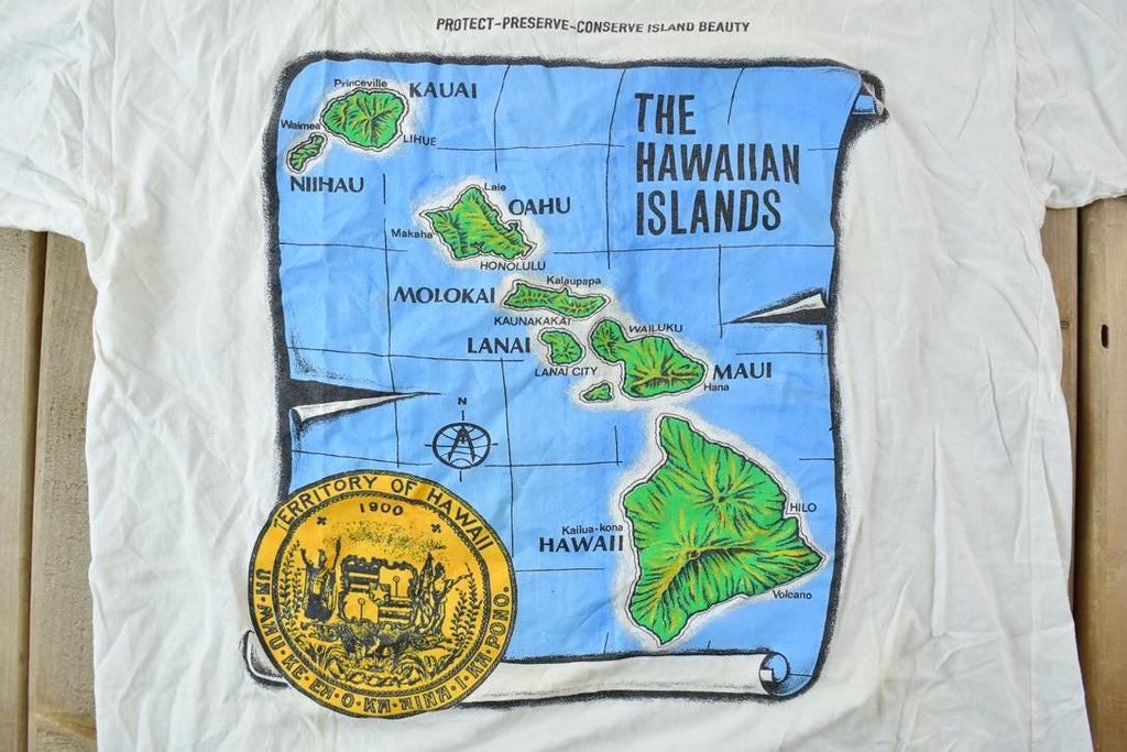 Vintage 1990s The Hawaiian Islands Souvenir T-Shirt