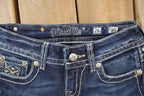 Vintage Deadstock Y2K Miss Me Bedazzled Low Rise Jeans Women's Size 26x31