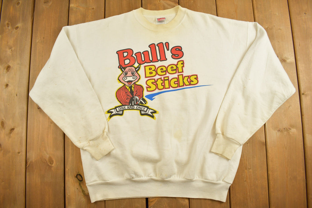 Vintage 1990s Bulls Beef Sticks Crewneck Sweatshirt