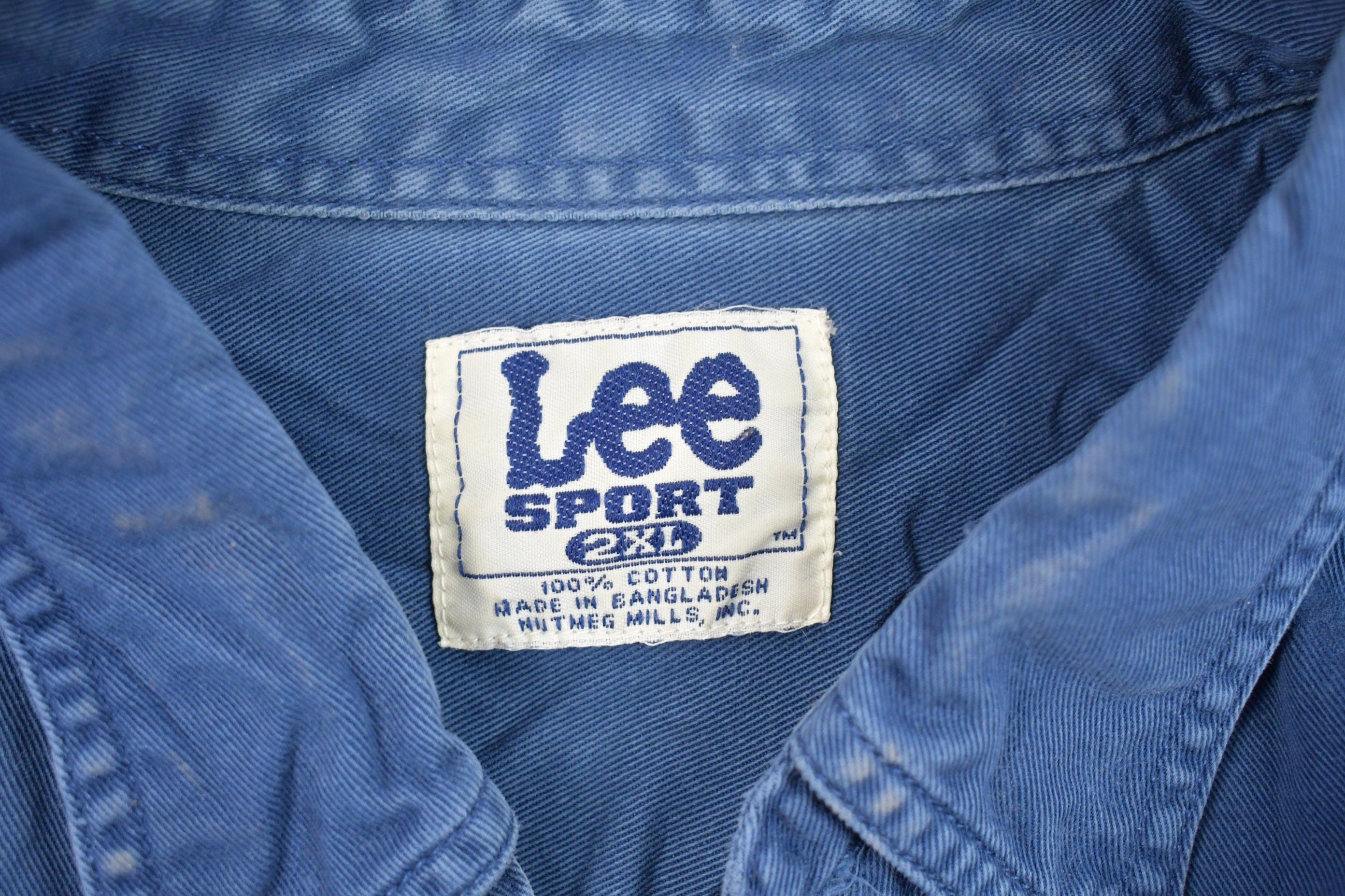 Vintage 1990s Lee Sport Denim Button Up Shirt