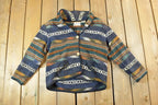 Vintage 1990s Two Twenty Light Abstract Knit Button Up Jacket