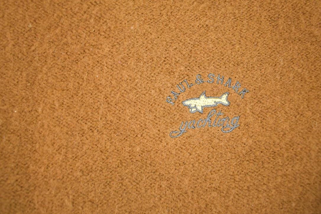 Vintage 1980s Paul Shark Yachting Wool Knit Full Zip Sweater Mens M /