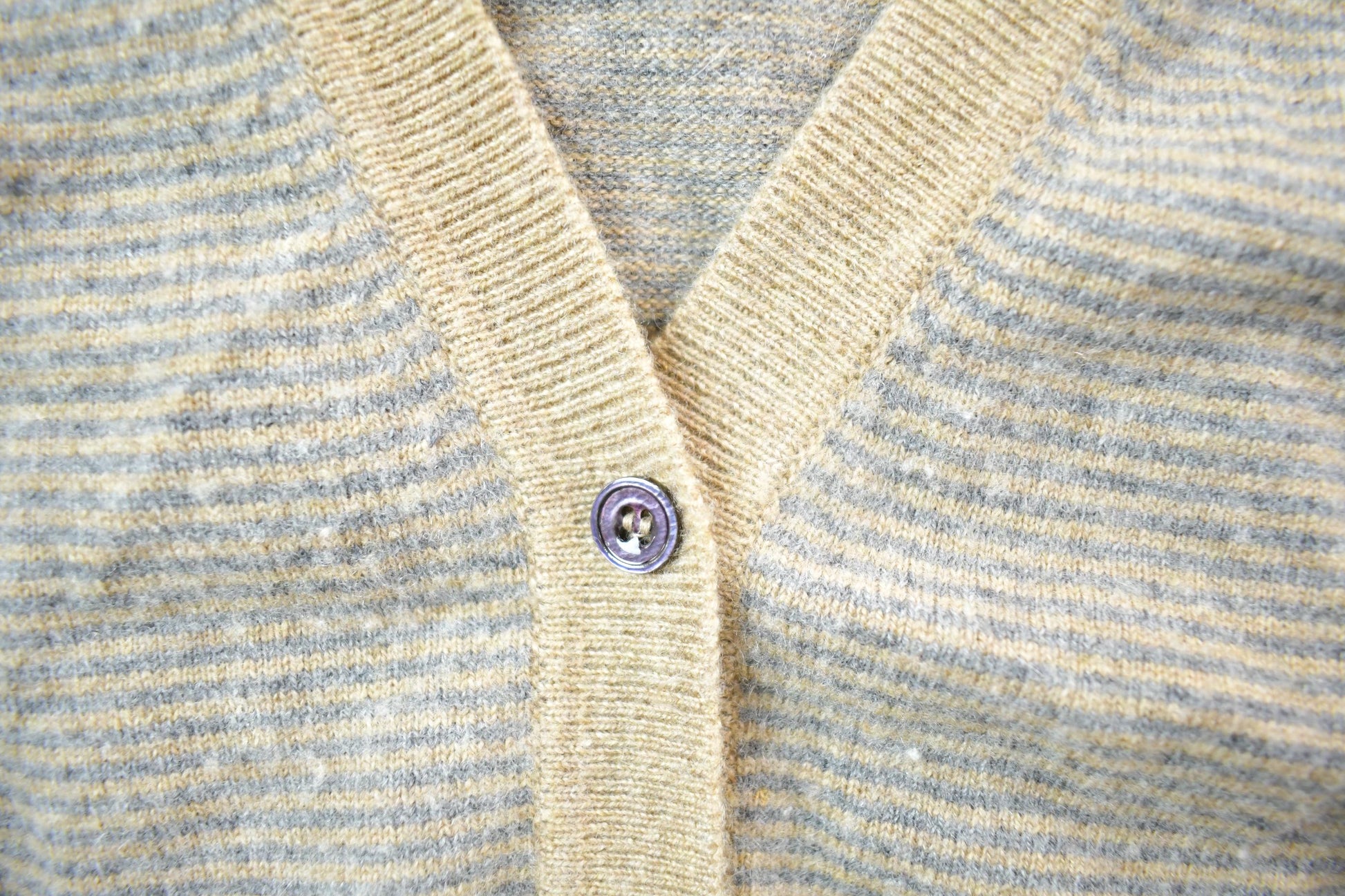 Vintage 1970s Agnona White Cashmere Button Up Knit Sweater