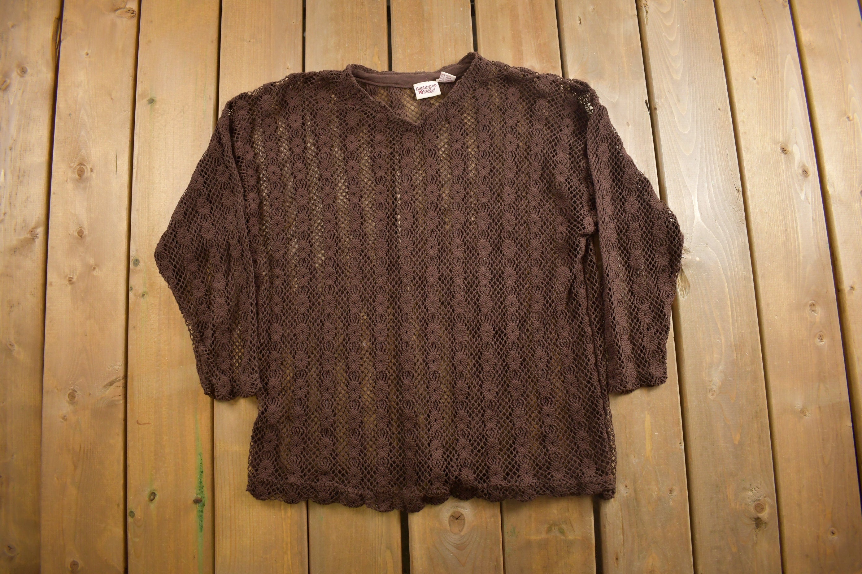 Vintage 1990s Loose Gauge Knitted Crewneck Sweater