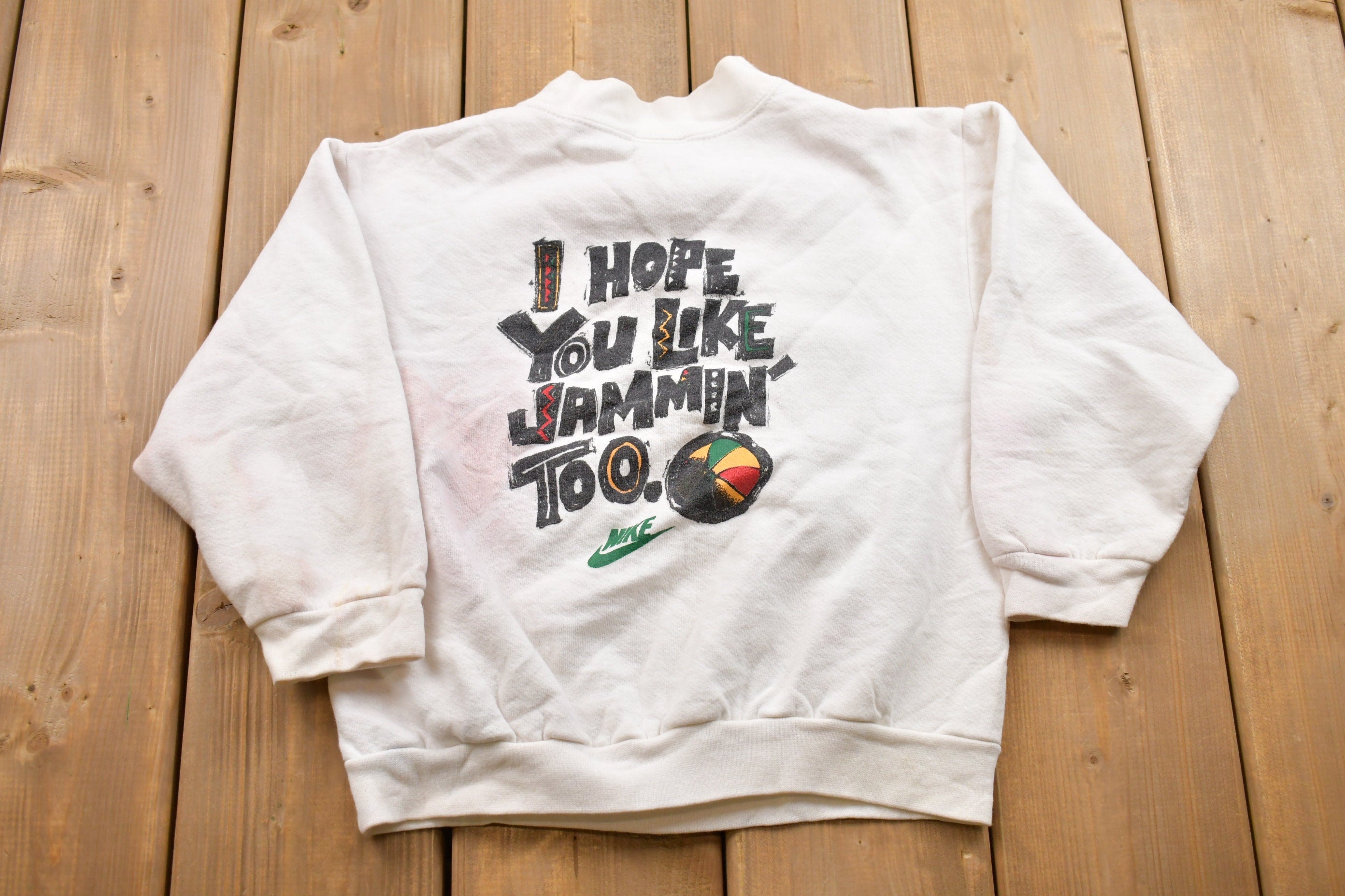 Vintage 1990s Youth Nike We're Jammin Michael Jordan Crewneck Sweatshirt