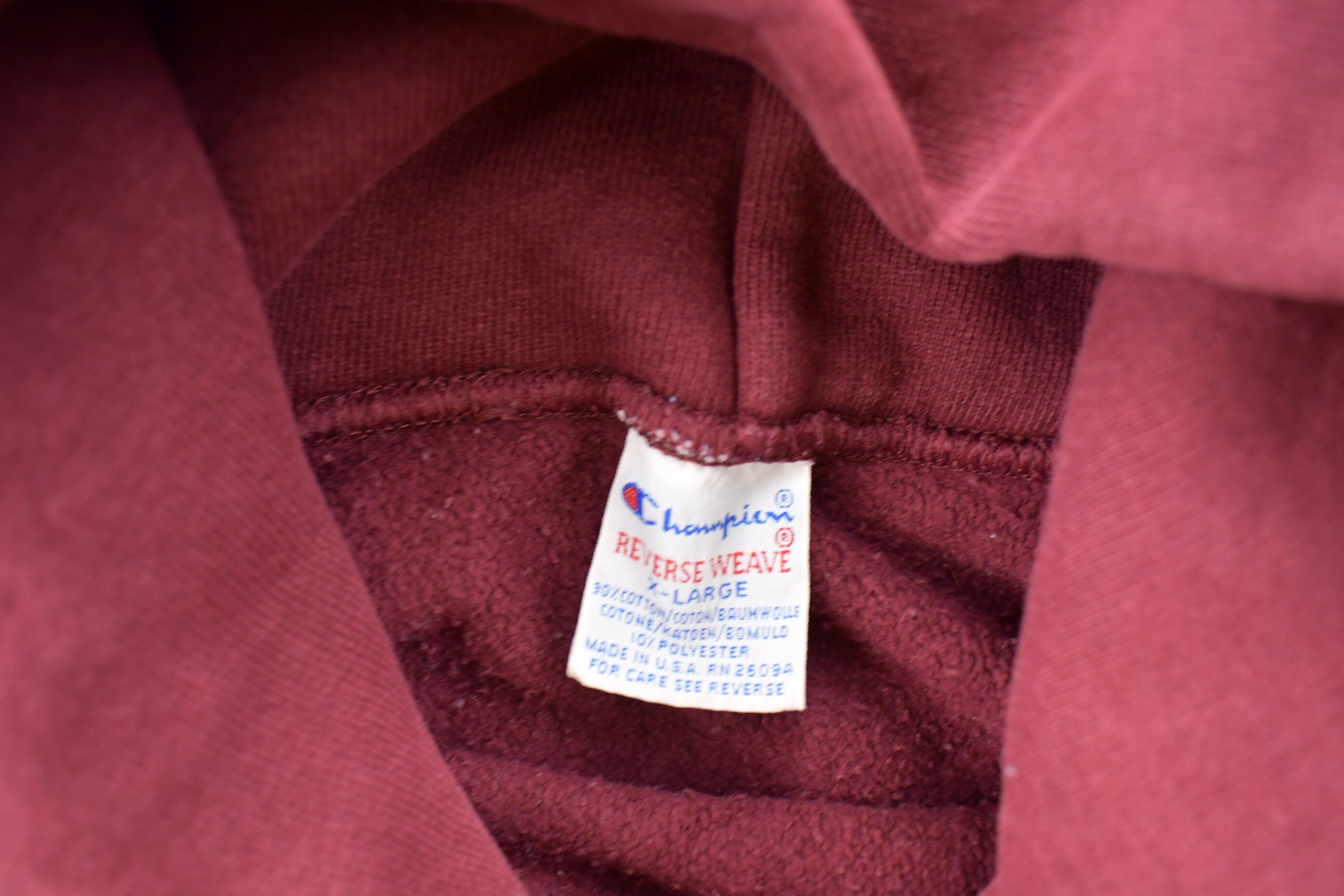 Vintage 1990s University Of Massachusetts Collegiate Champion Reverse Weave Hoodie