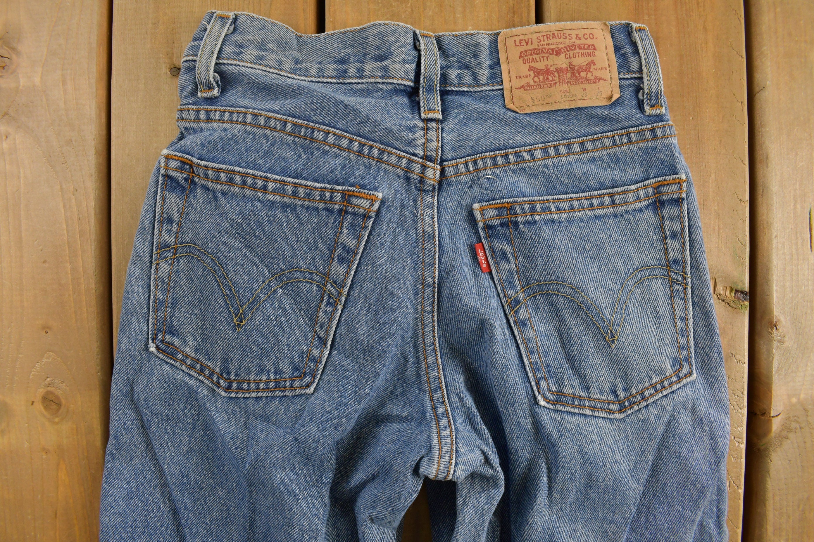 Vintage 1990s Youth Levi's 550s Jeans Size 24 x 24.5