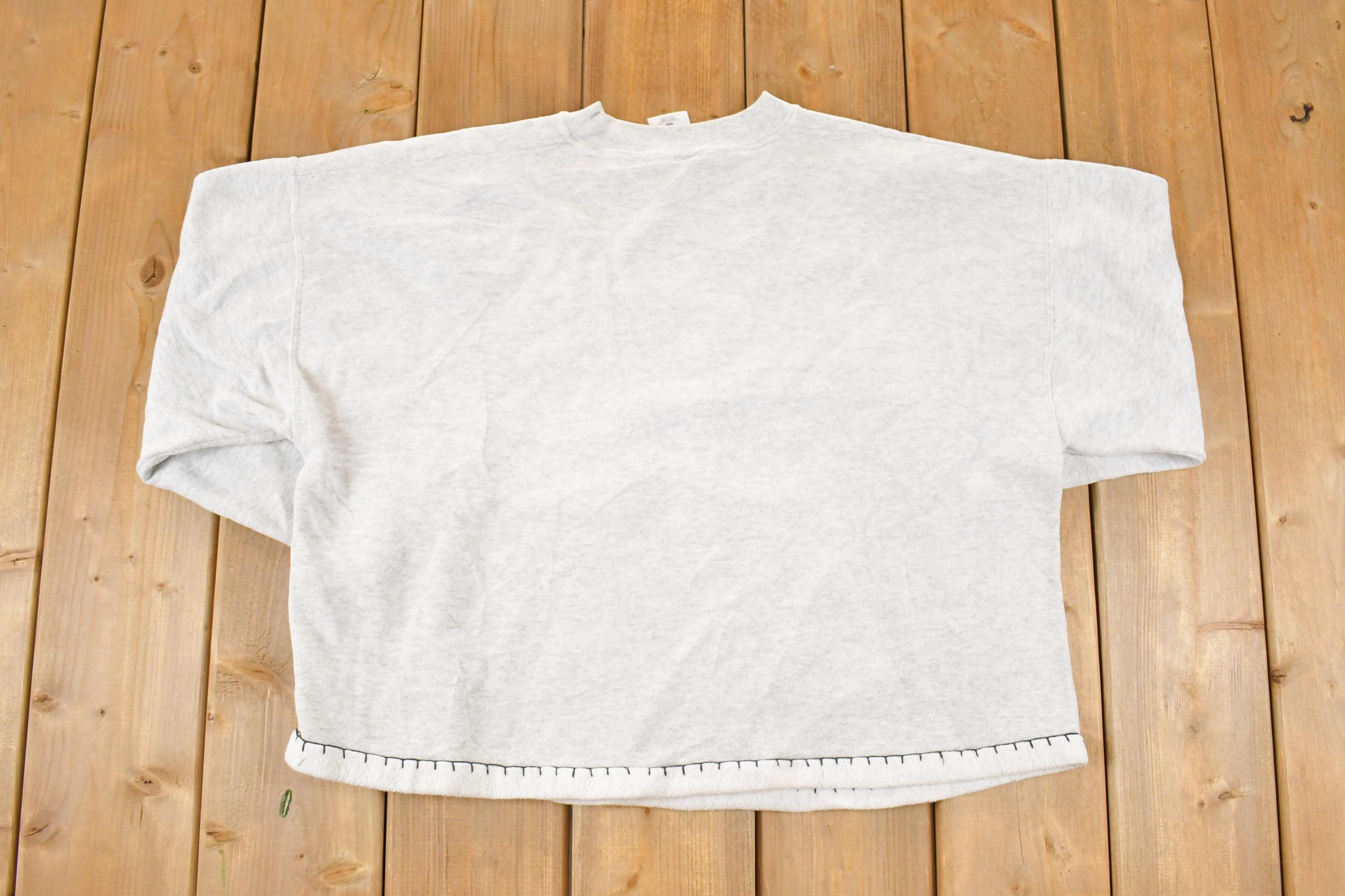 Vintage 1996 Freeze New York Cartoon Face Crewneck Sweatshirt Women's Cropped XL