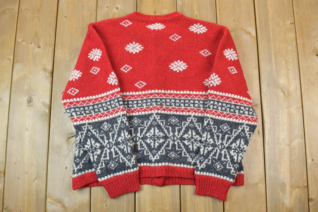 Vintage 1990s Eddie bauer 80% Wool Knit Sweater