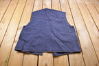Vintage 1990s Embroidered Cute Denim Jean Vest  Patchwork  Made In USA  Outerwear  Personalized  Cute Dog  Hearts And Flowers
