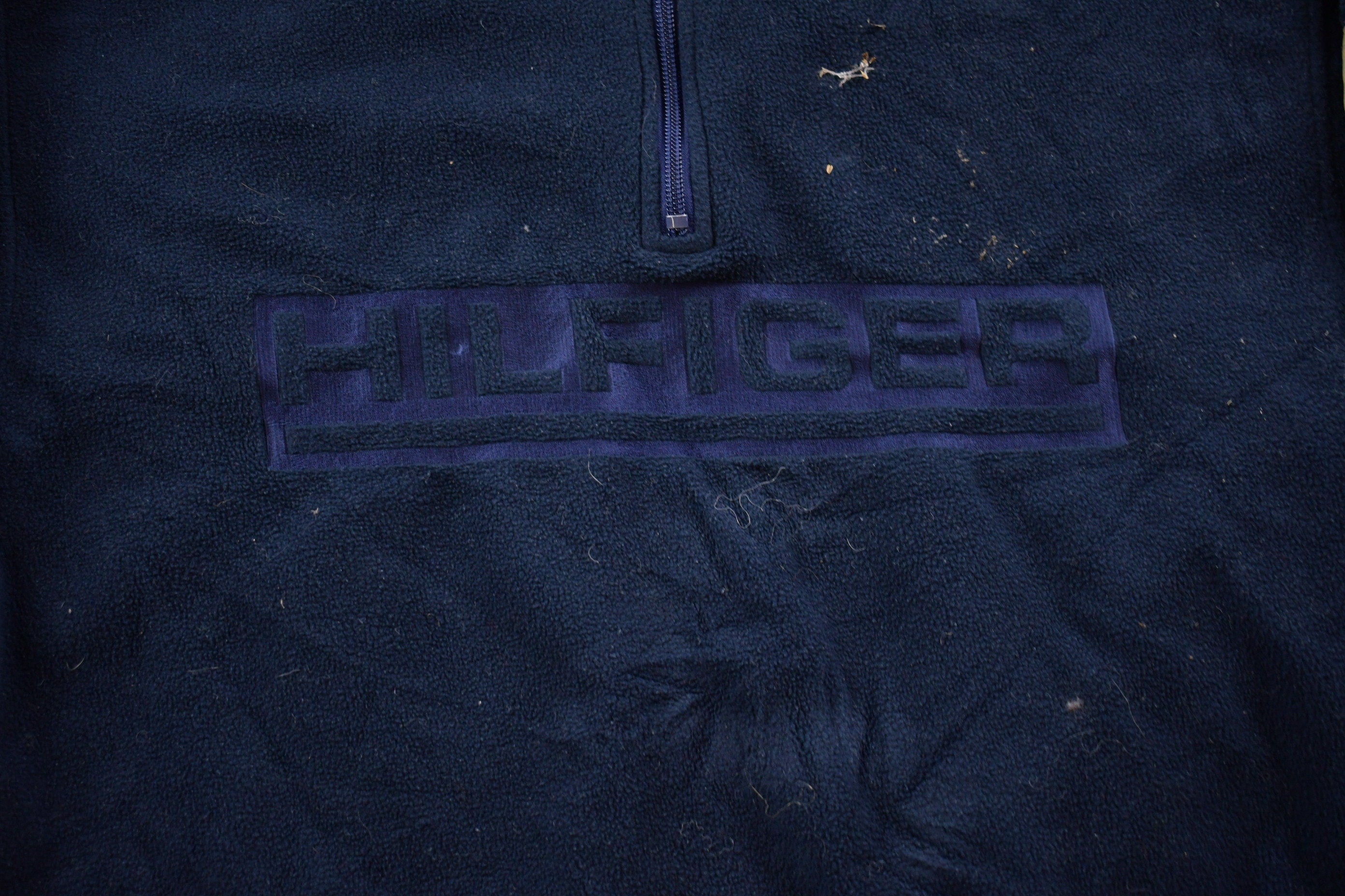 Vintage 1990s Tommy Hilfiger Quarter Zip Fleece Sweater
