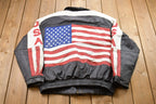 Vintage 1990s Oscar Piel USA Leather Varsity Jacket
