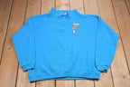 Vintage 1990s Disney Goofy Quarter Zip Crewneck Sweatshirt  Made in USA  90s Crewneck  Athleisure  Streetwear