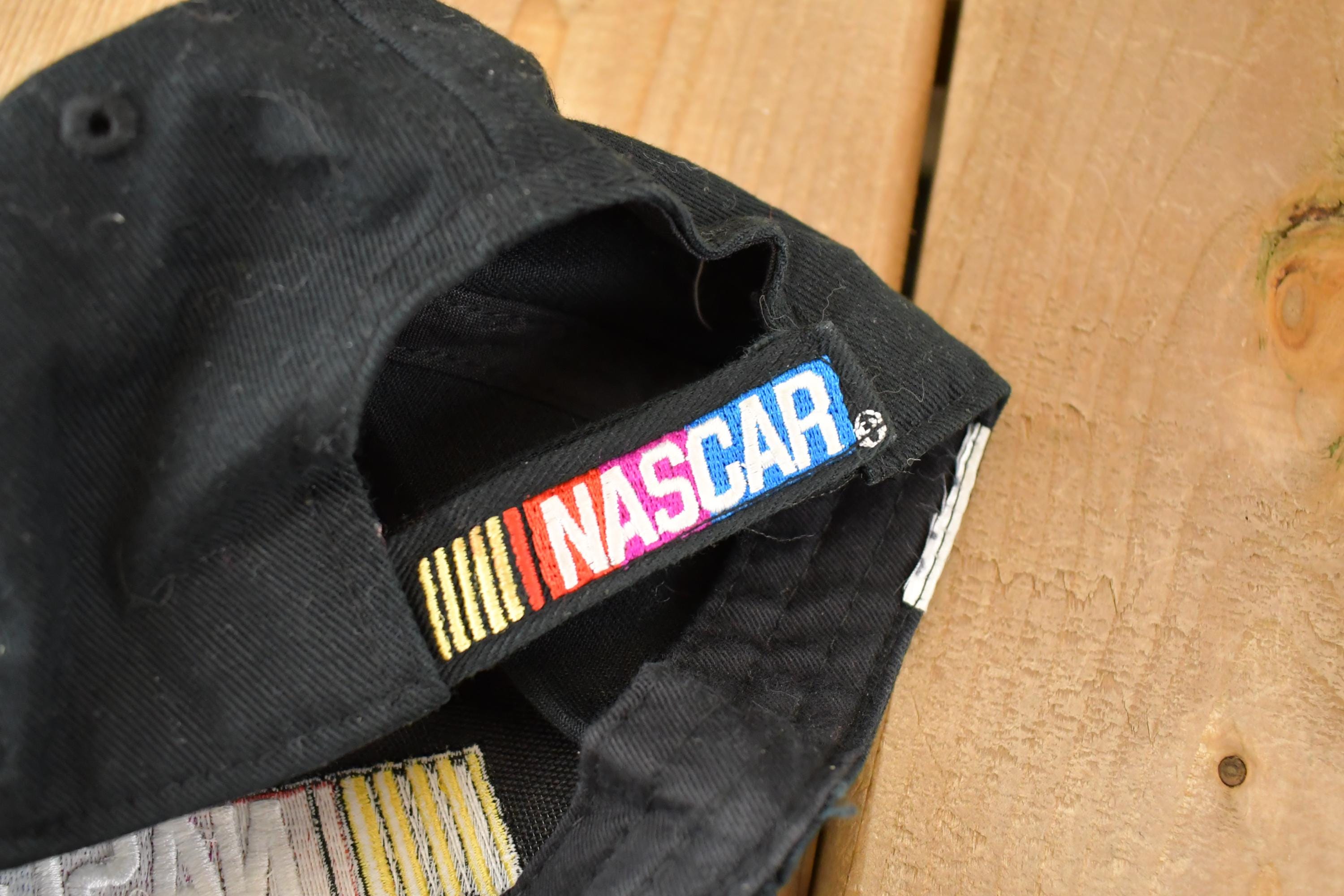 Vintage 1990s Nascar Racing Snapback Hat / 90's Embroidered Race Car Cap