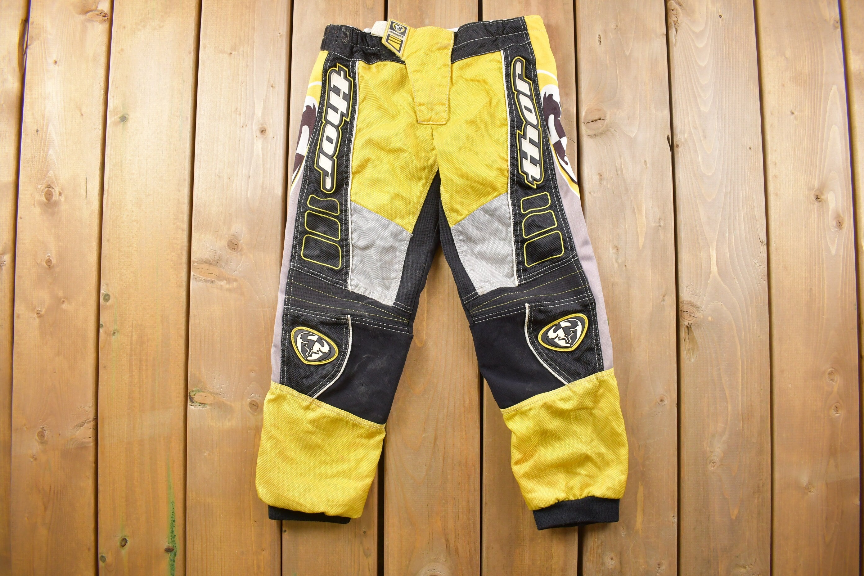 Vintage 1990s Thor Kenytex Color Block Kid's Motocross Pants Size 24 x 21