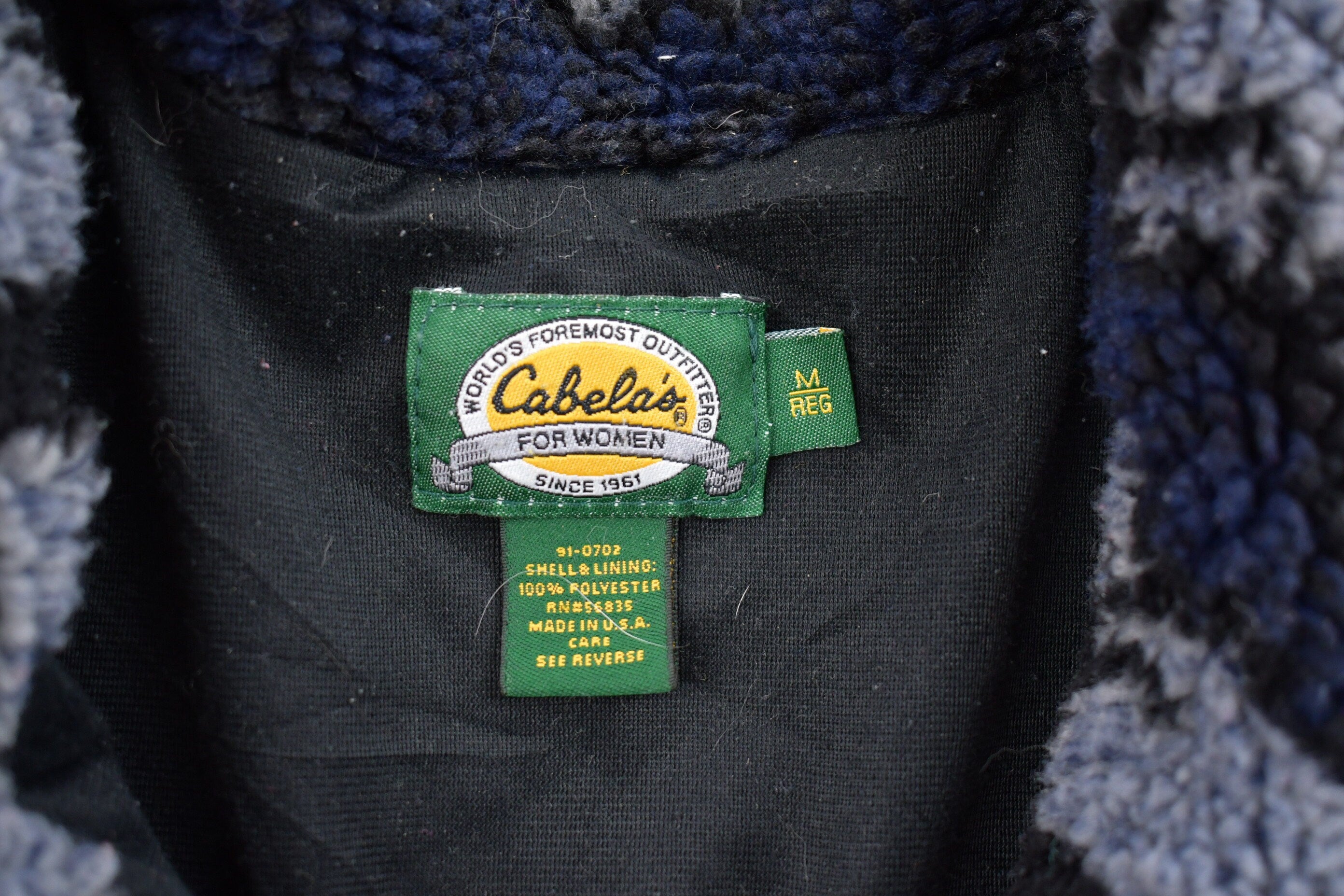 Vintage 1990s Cabela's All Over Print Fleece Jacket