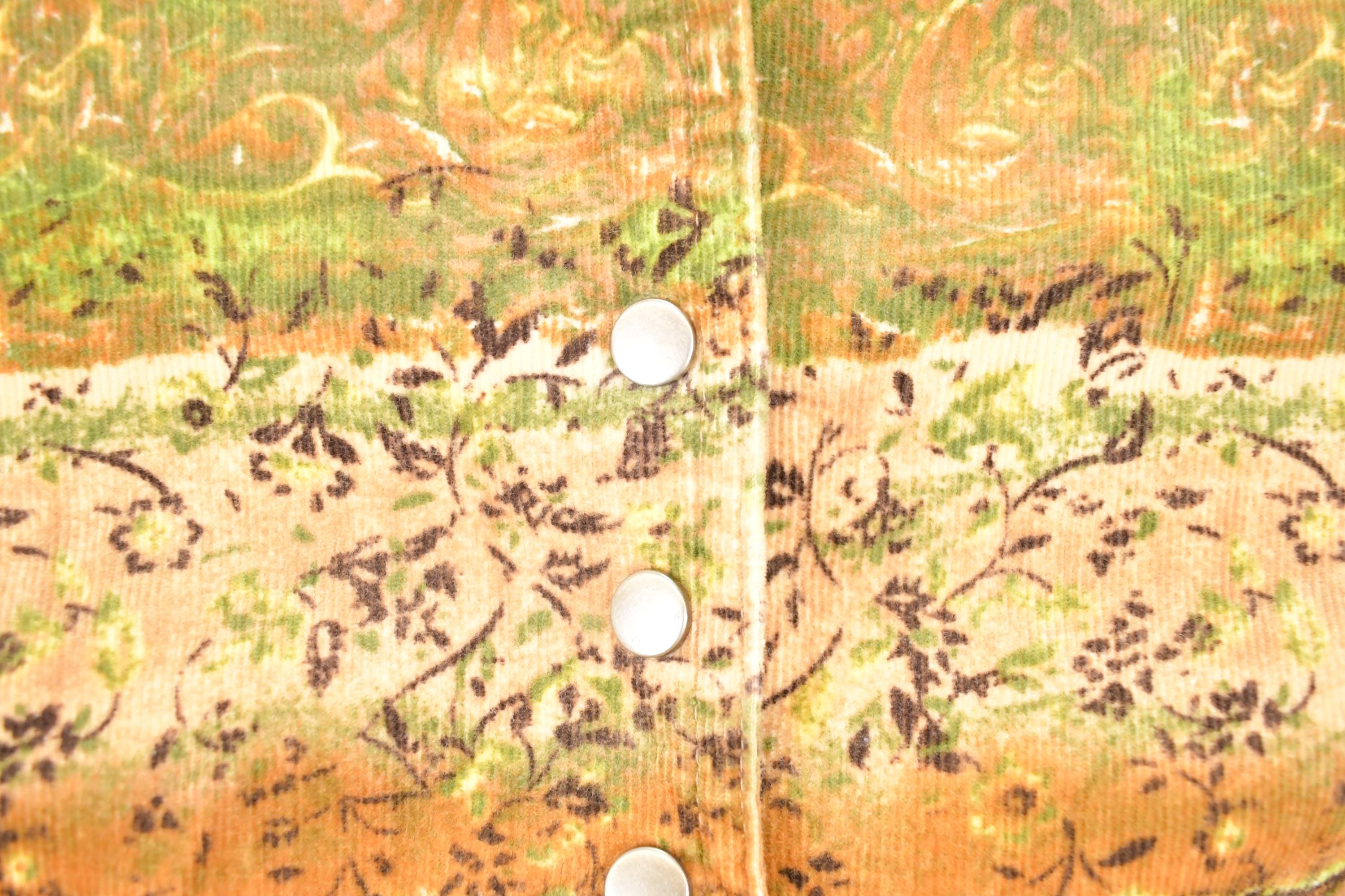 Vintage 1990s Christopher & Banks Abstract Corduroy Button Up Shirt Women's XL