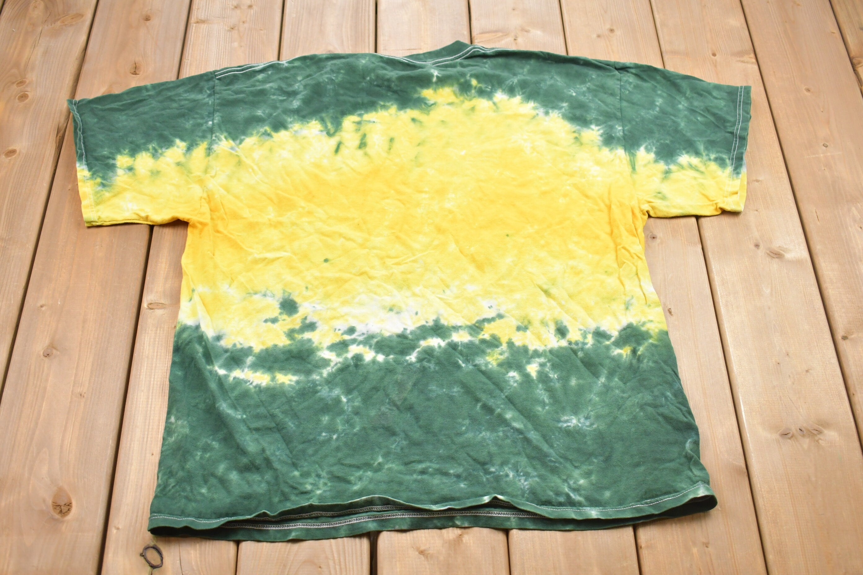 Vintage 1990s Tye Die Green Bay Packers NFL  American Football  Made in USA  Sportswear  Streetwear  Rare Sports Tee