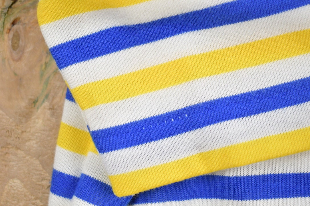 Vintage 1990s Horizontal Stripe Pocket T-Shirt