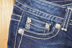 Vintage Deadstock Y2K Miss Me Bedazzled Low Rise Jeans Women's Size 26x31