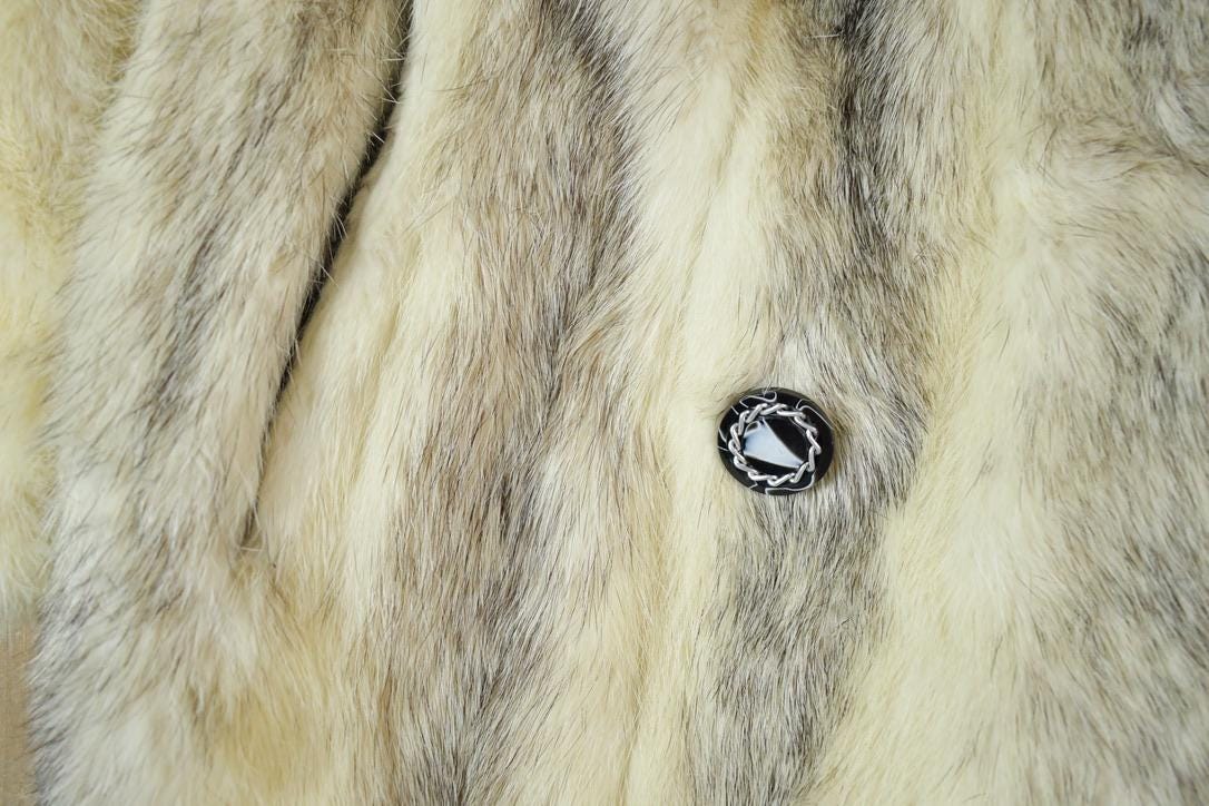 Vintage 1990s Saks Furs Arctic Fox Fur Coat